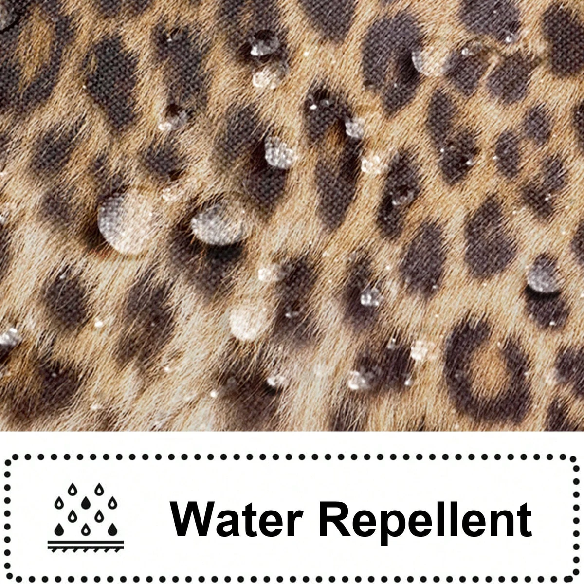 4PC Leopard Shower Curtain Set Bathroom Decor Fabric Bath Mat Toilet Cover