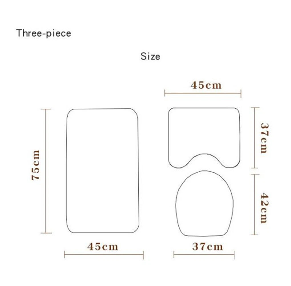 4Pcs/Set Sunflower Waterproof Shower Curtain Toilet Lid Cover Anti-Slip Bath Mat