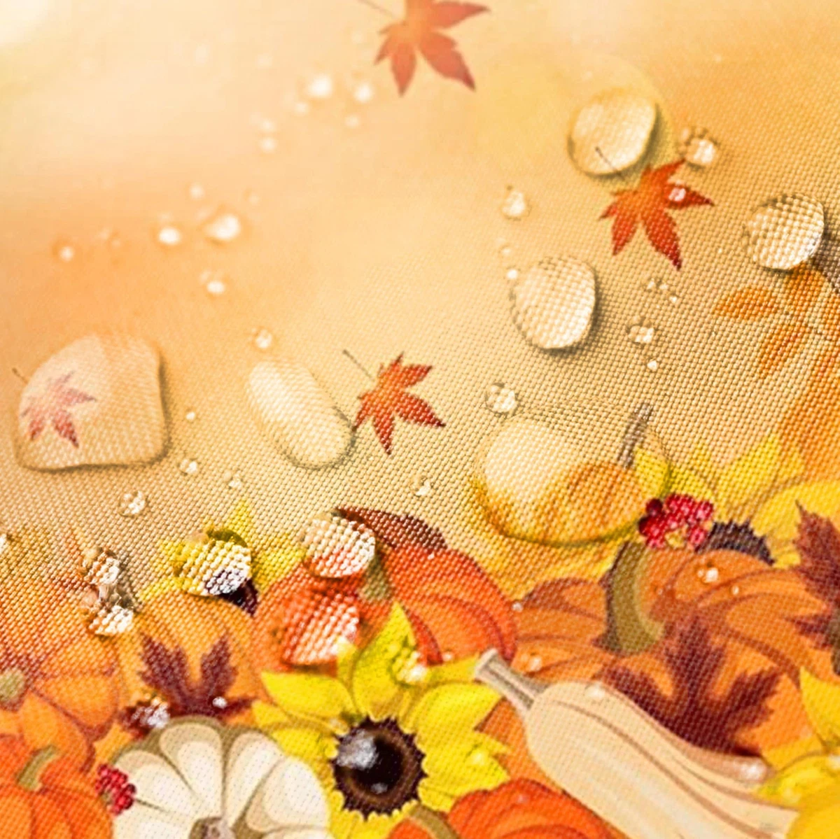 Autumn Pumpkin Shower Curtain Set 4Pcs with Non-Slip Rug & Toilet Lid Cover - Fa