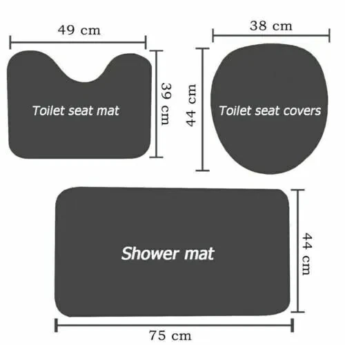 Bubble Guppies Shower Curtain /4PCS Set /Non-Slip Rug+Bath Mat+Toilet Lid Cover