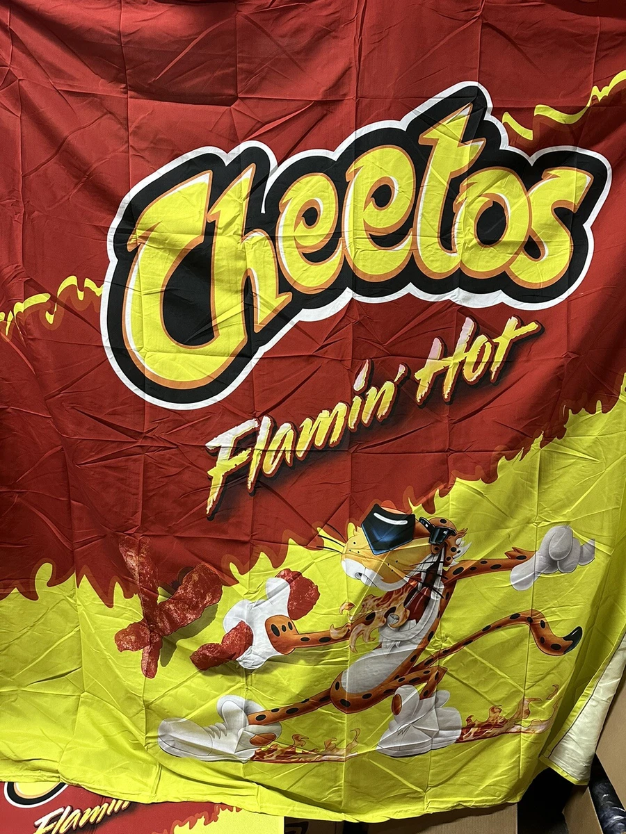cheetos flamin hot Shower Curtain /4PCS Set/Non-Slip Rug+Bath Mat+Toilet Cover