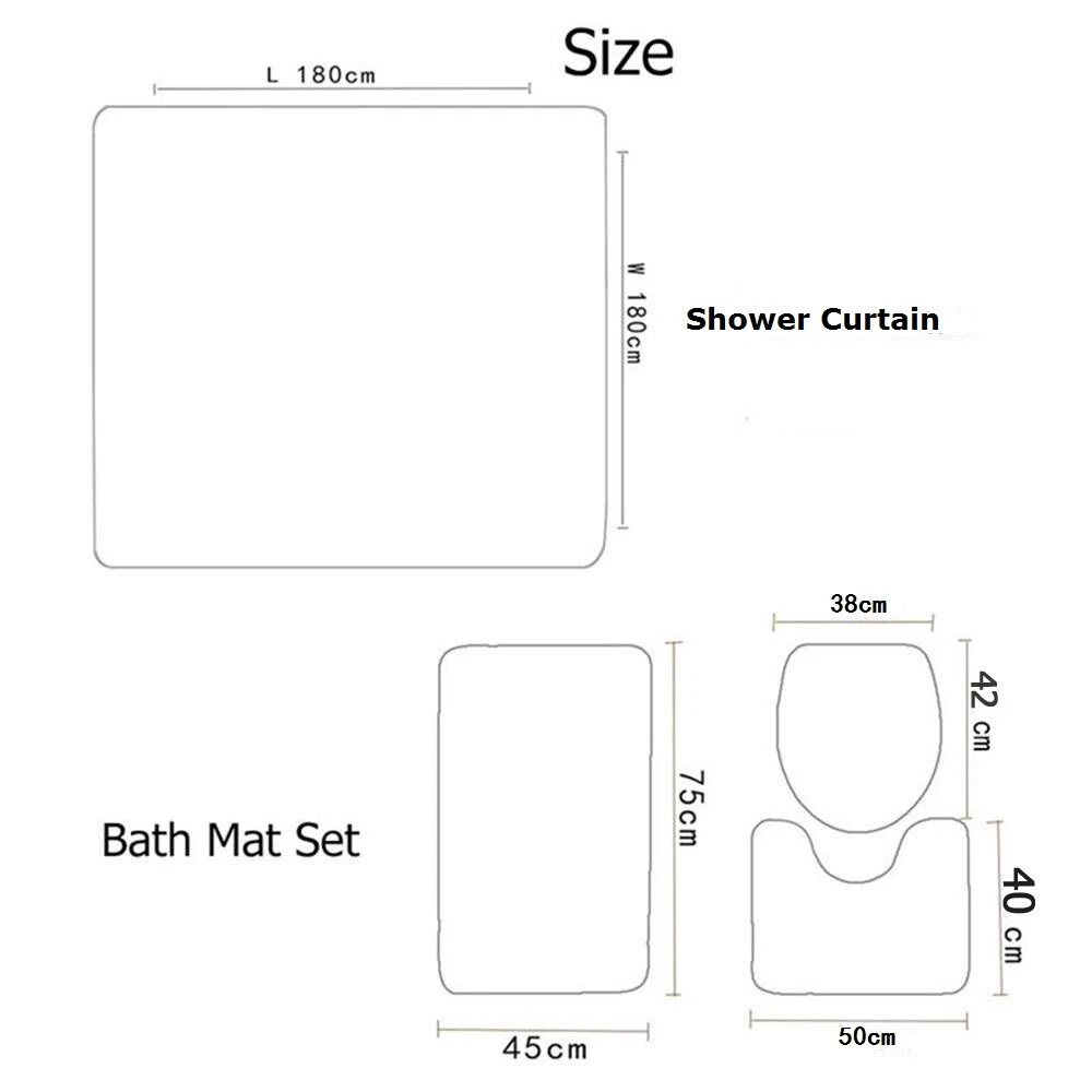 Darth Vader Bathroom Rugs 4pcs/Set Shower Curtain Non-Slip Toilet Lid Cover Pad