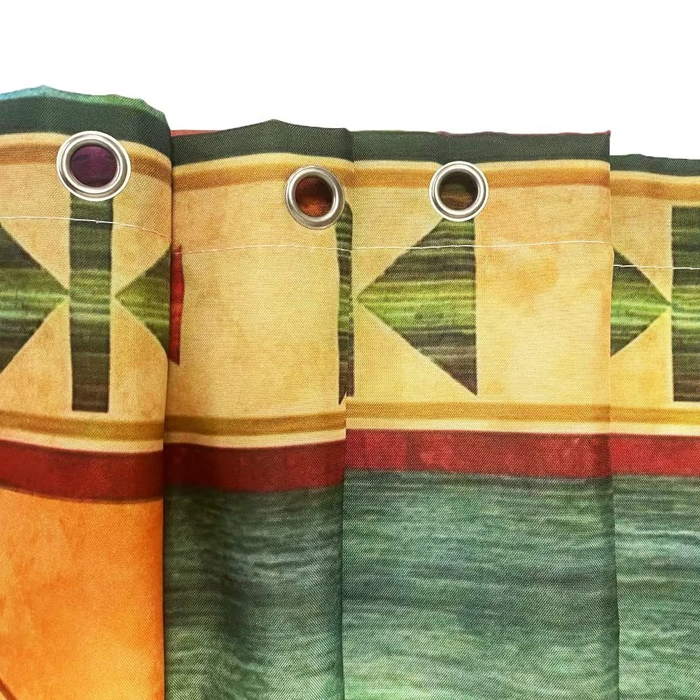 Southwestern Tribal Shower Curtain Set 4 Pcs, Waterproof Bath Mat & Toilet Cover