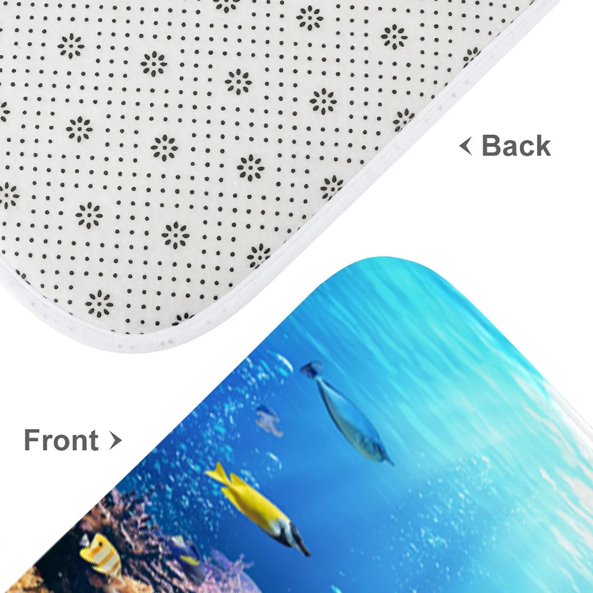 ZXMBF 4Pcs Ocean Underwater World Shower Curtain Set with Rugs Toilet Lid Cover
